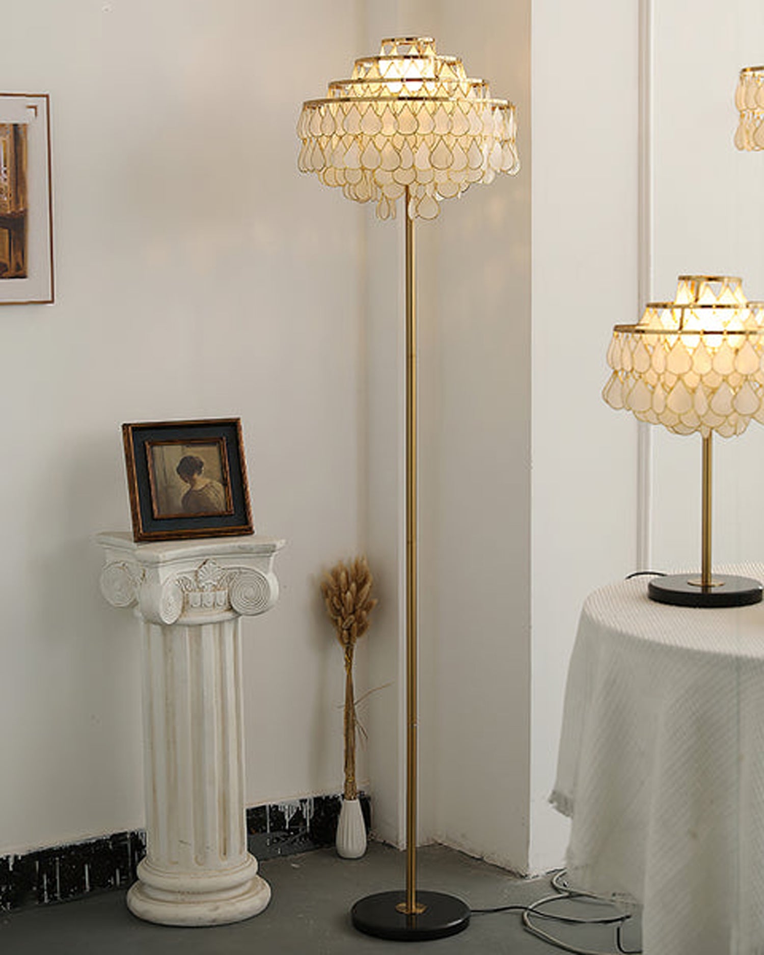 Abbington Shell Floor Lamp