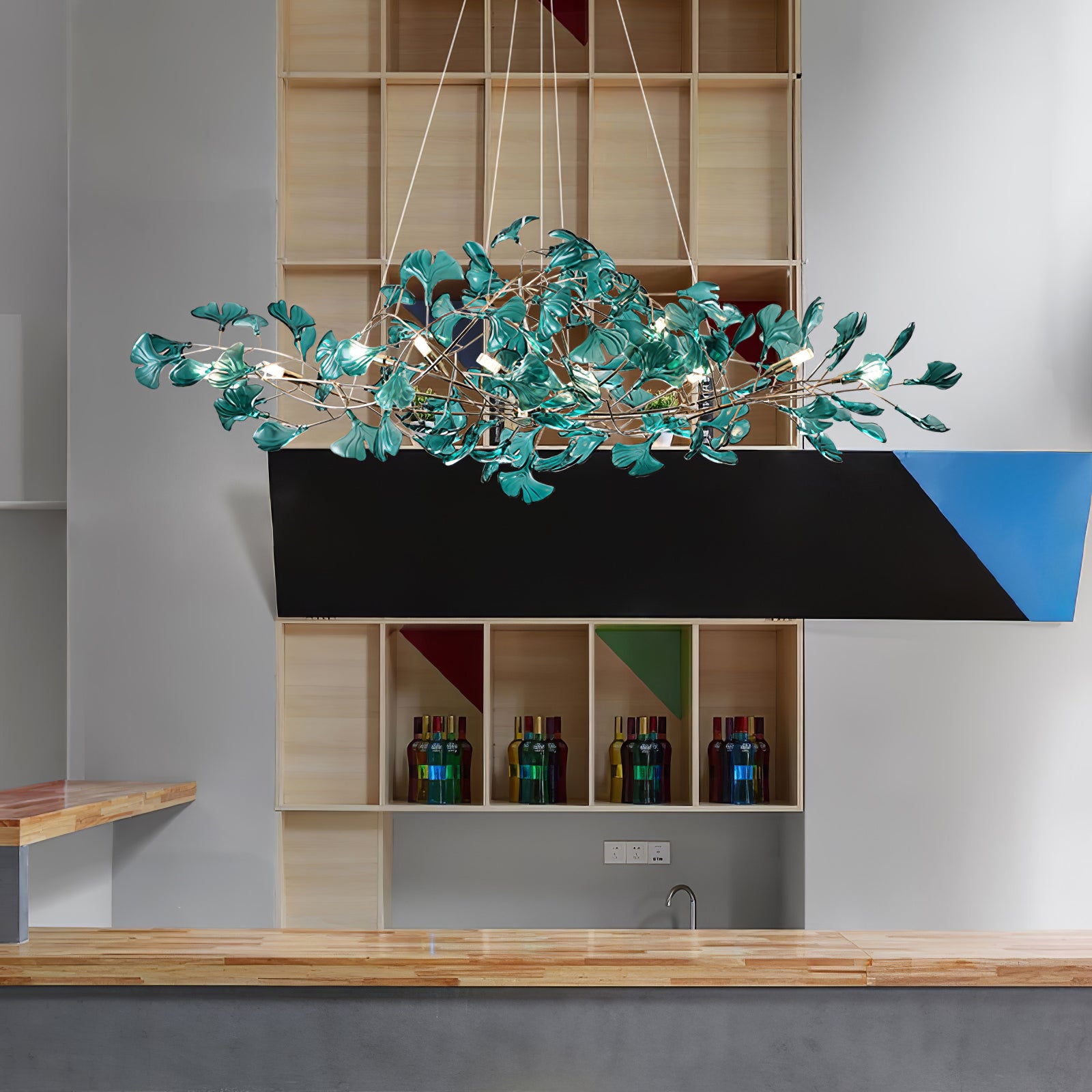 Acrylic Gingko Chandelier