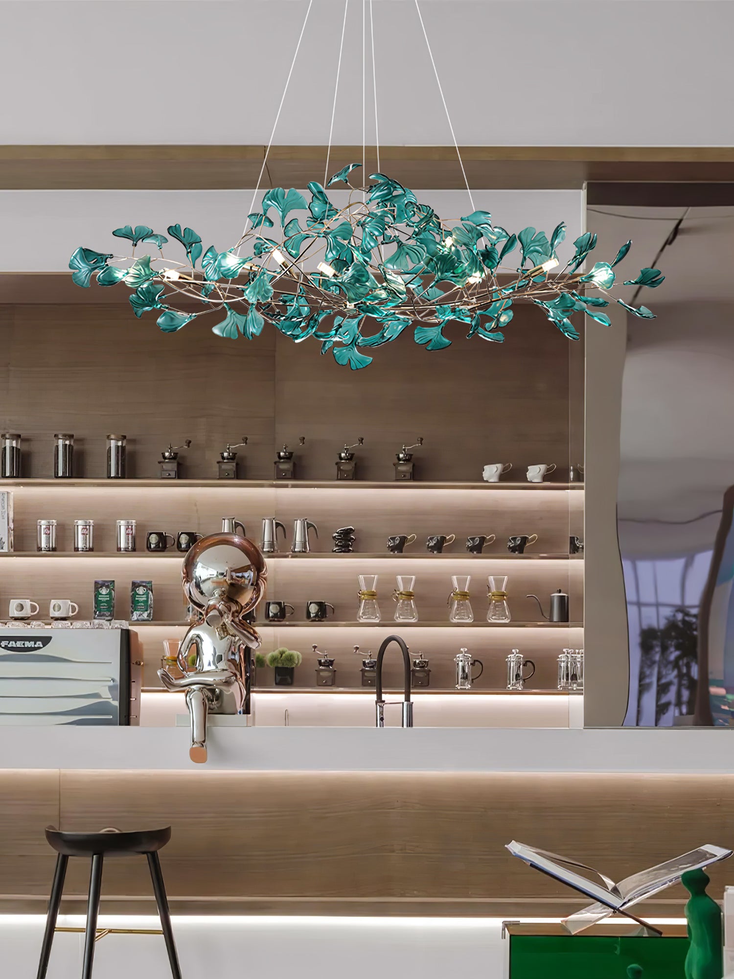 Acrylic Gingko Chandelier