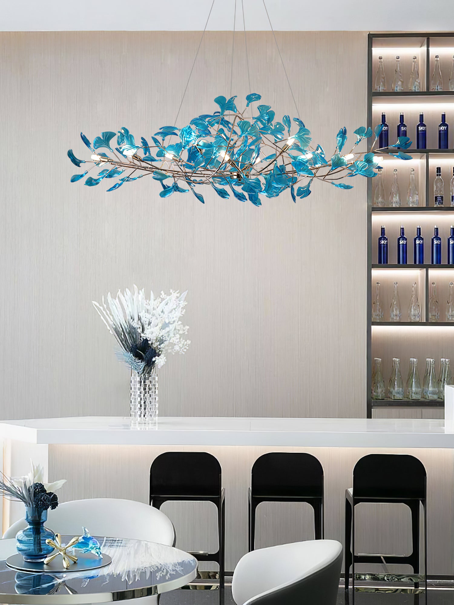Acrylic Gingko Chandelier