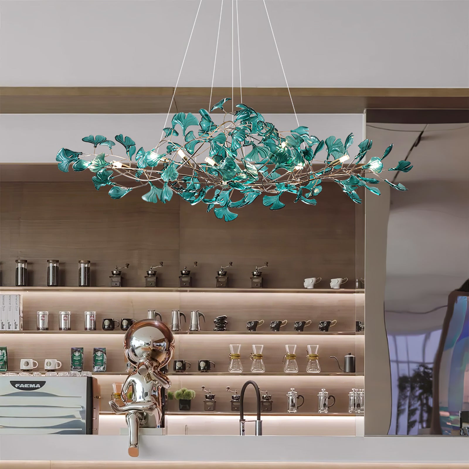 Acrylic Gingko Chandelier