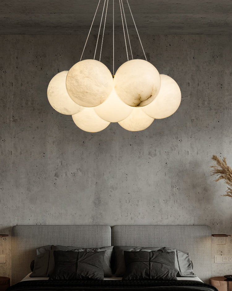 Alabaster Globe Clusters Chandeliers