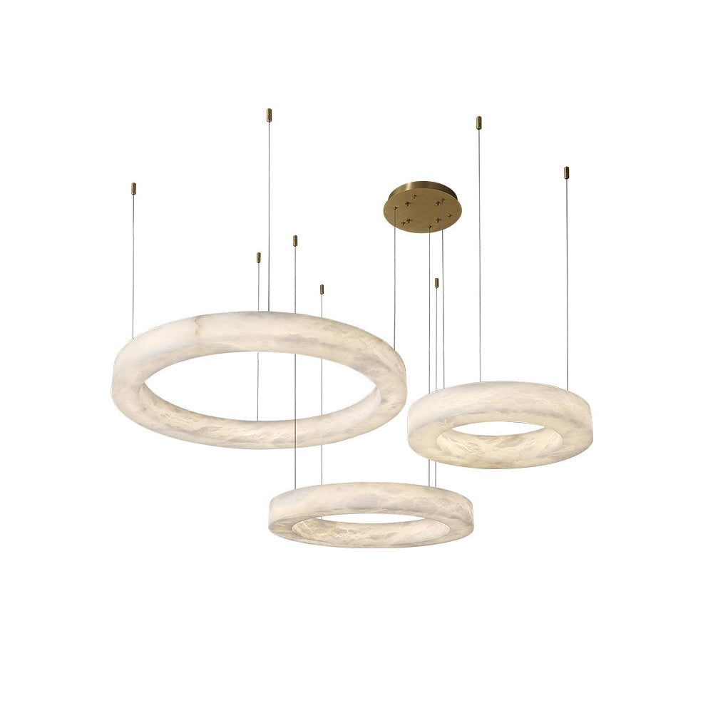 Alabaster Ring Chandeliers
