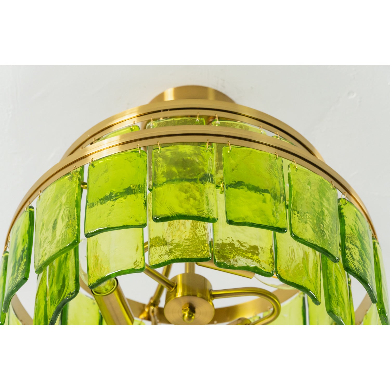Aria Green Glass Flush Mount