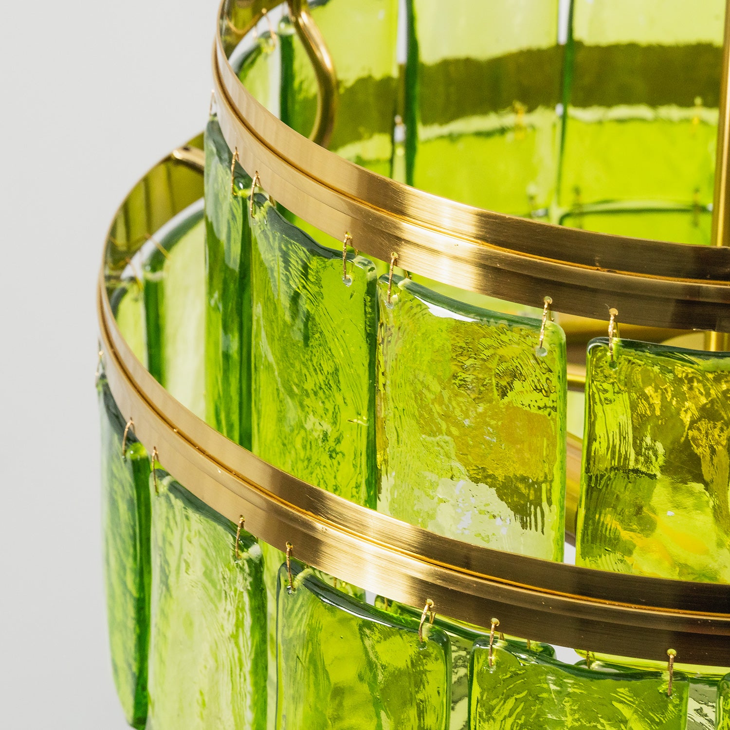 Aria Green Glass Flush Mount