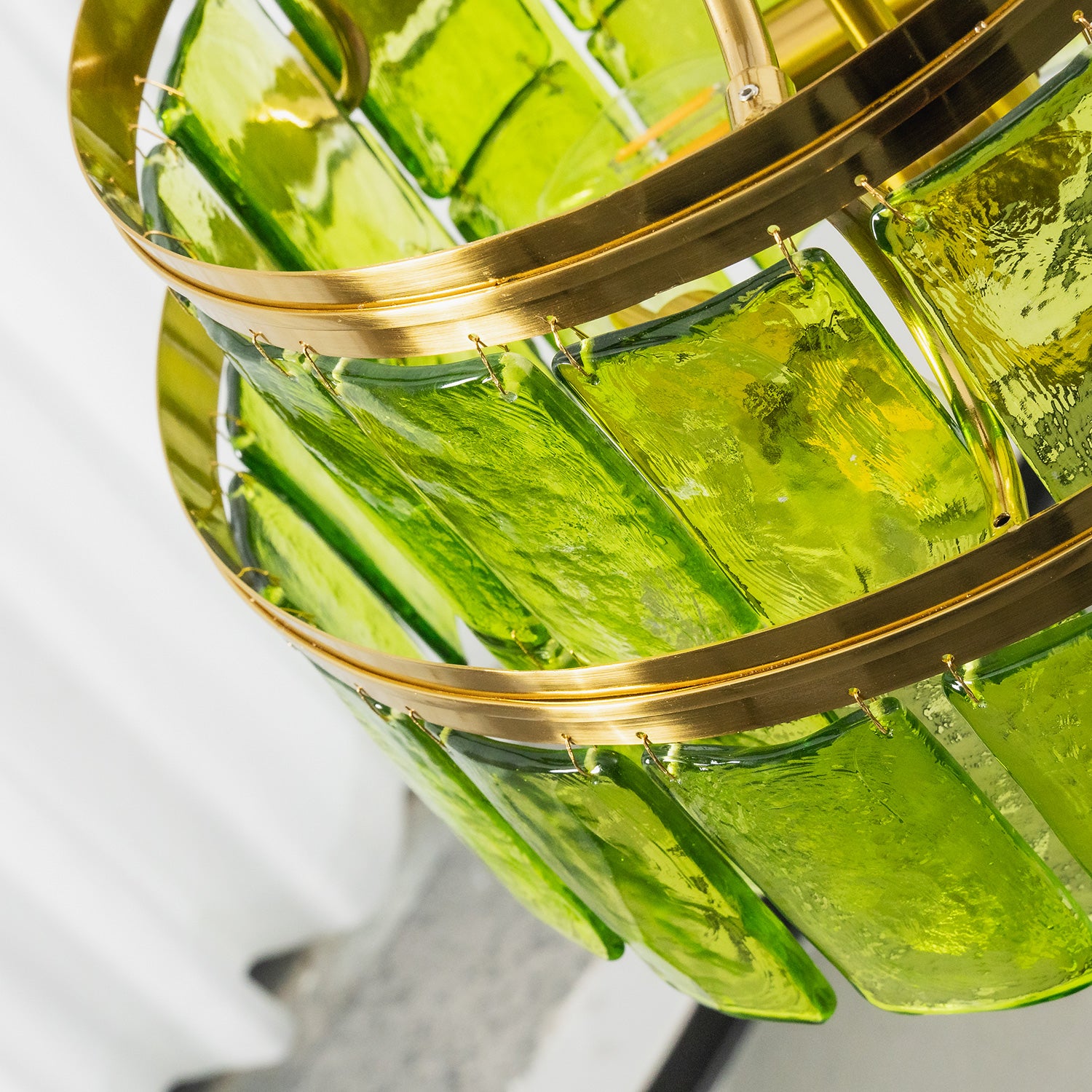 Aria Green Glass Flush Mount