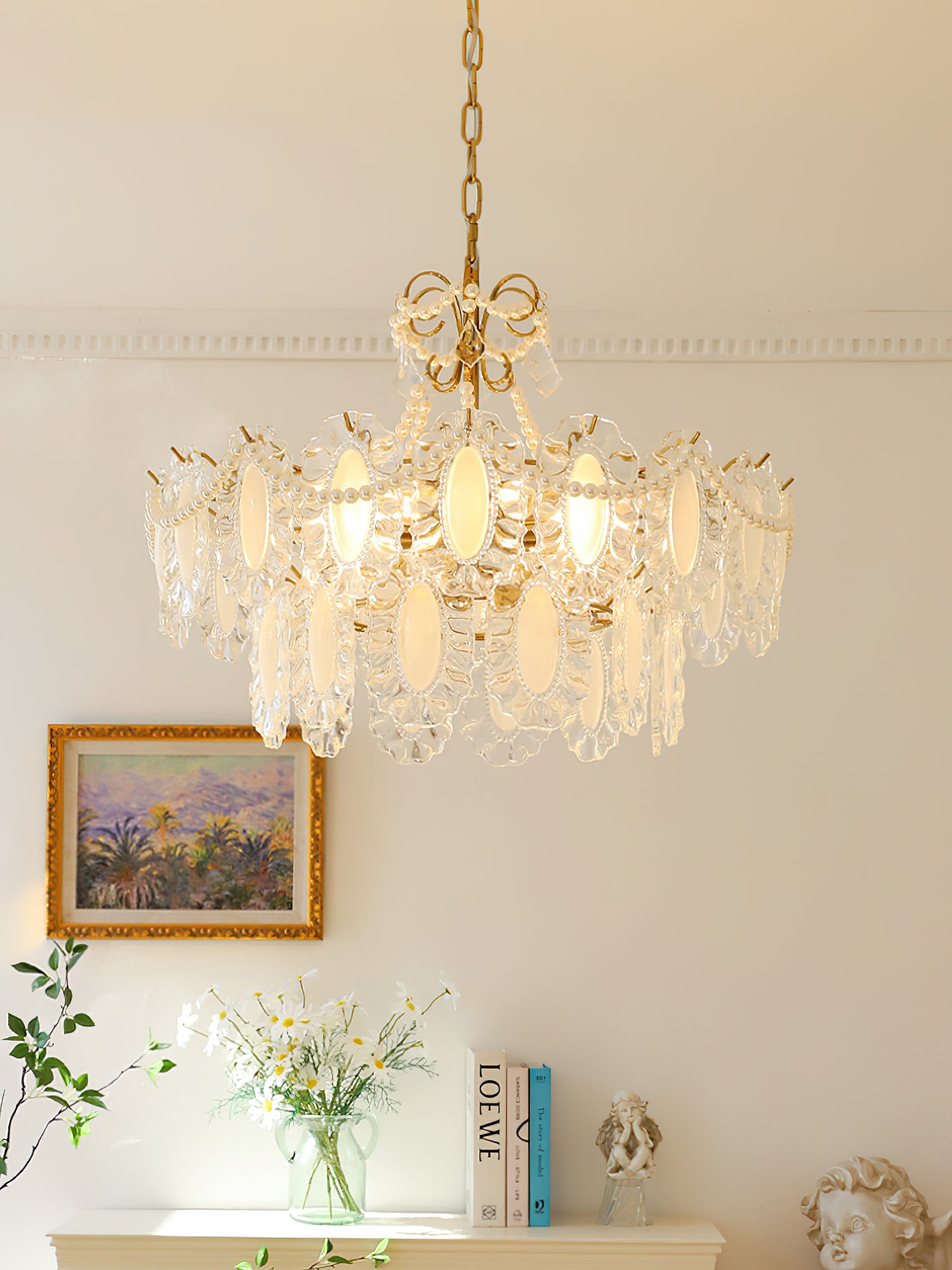 Aura Wave Pearl Chandelier