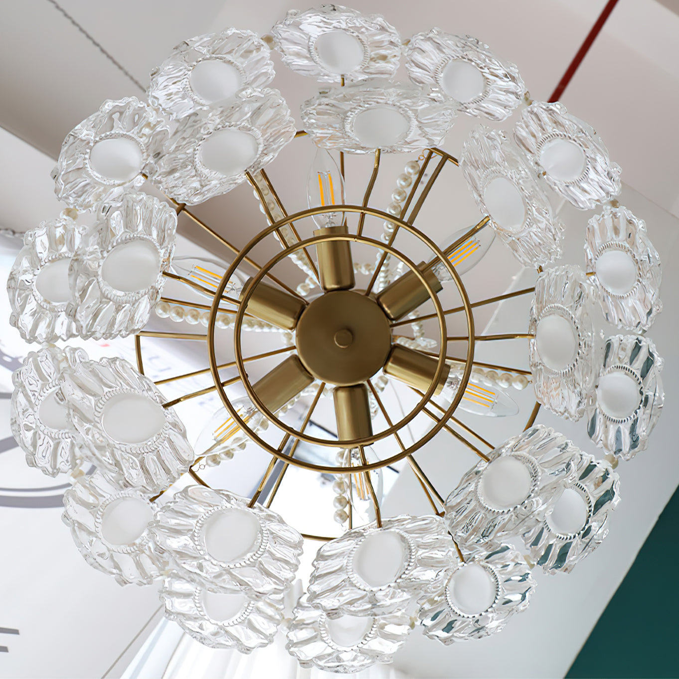 Aura Wave Pearl Chandelier