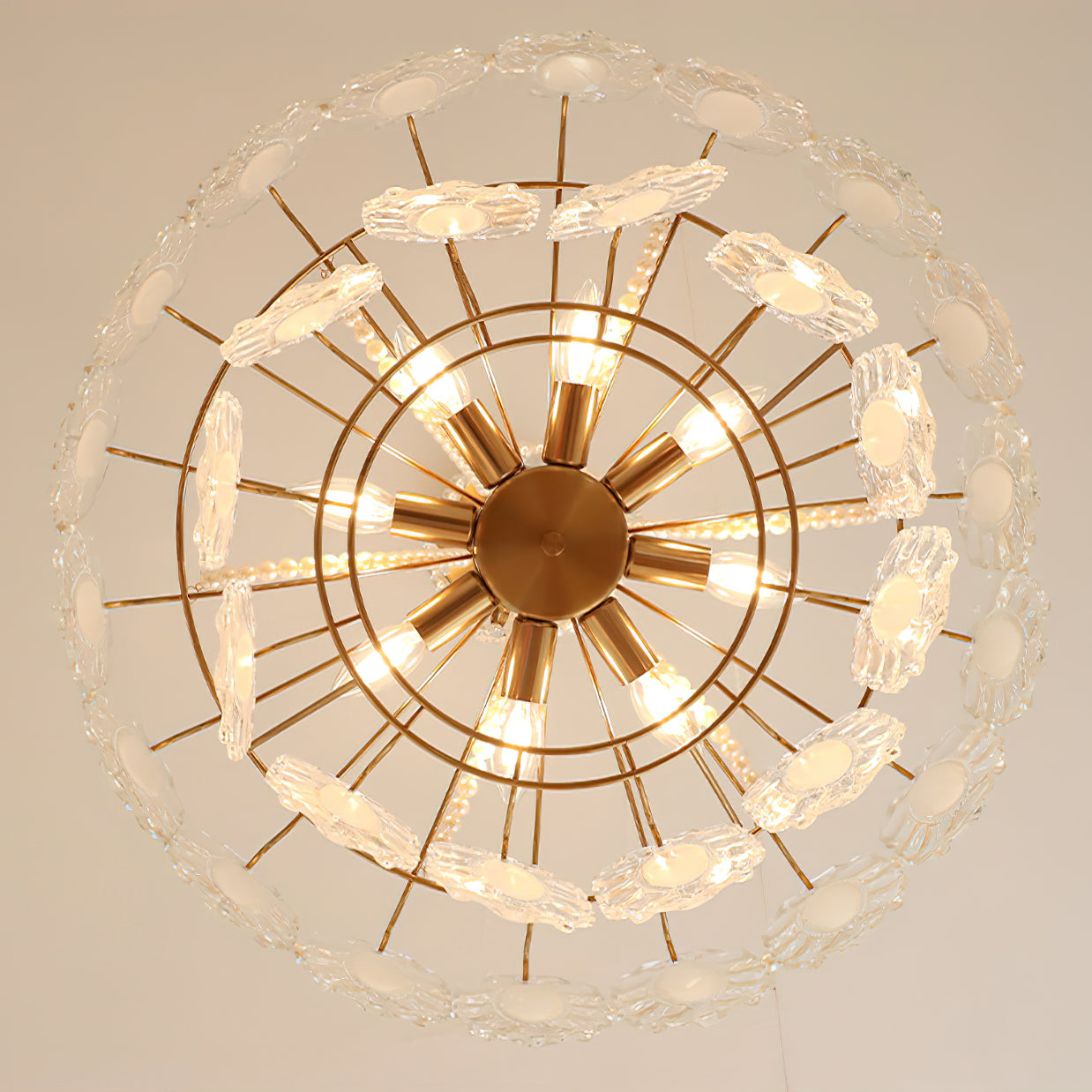 Aura Wave Pearl Chandelier
