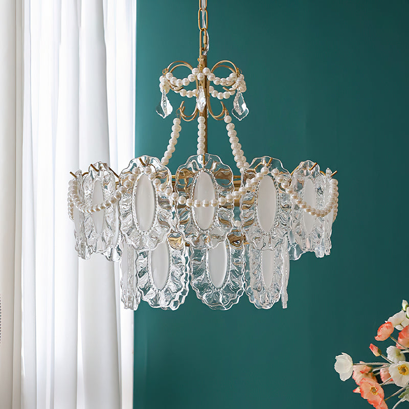 Aura Wave Pearl Chandelier