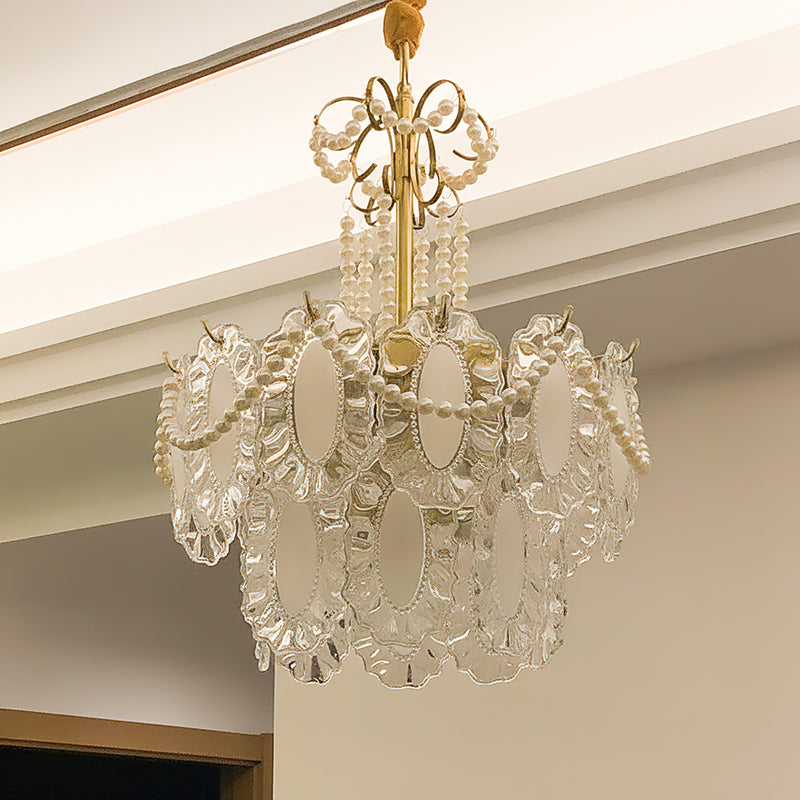 Aura Wave Pearl Chandelier