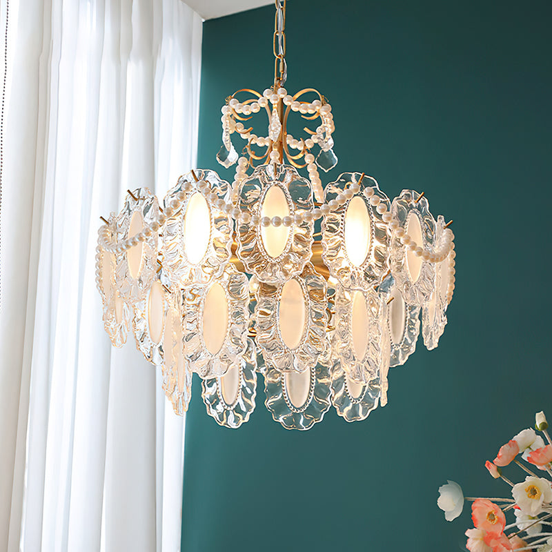 Aura Wave Pearl Chandelier