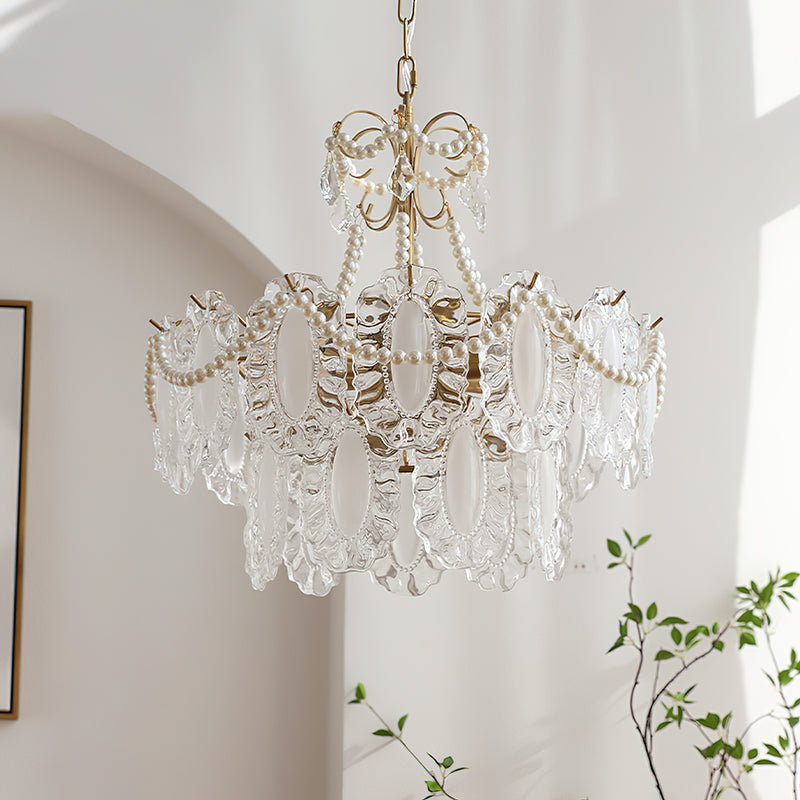 Aura Wave Pearl Chandelier