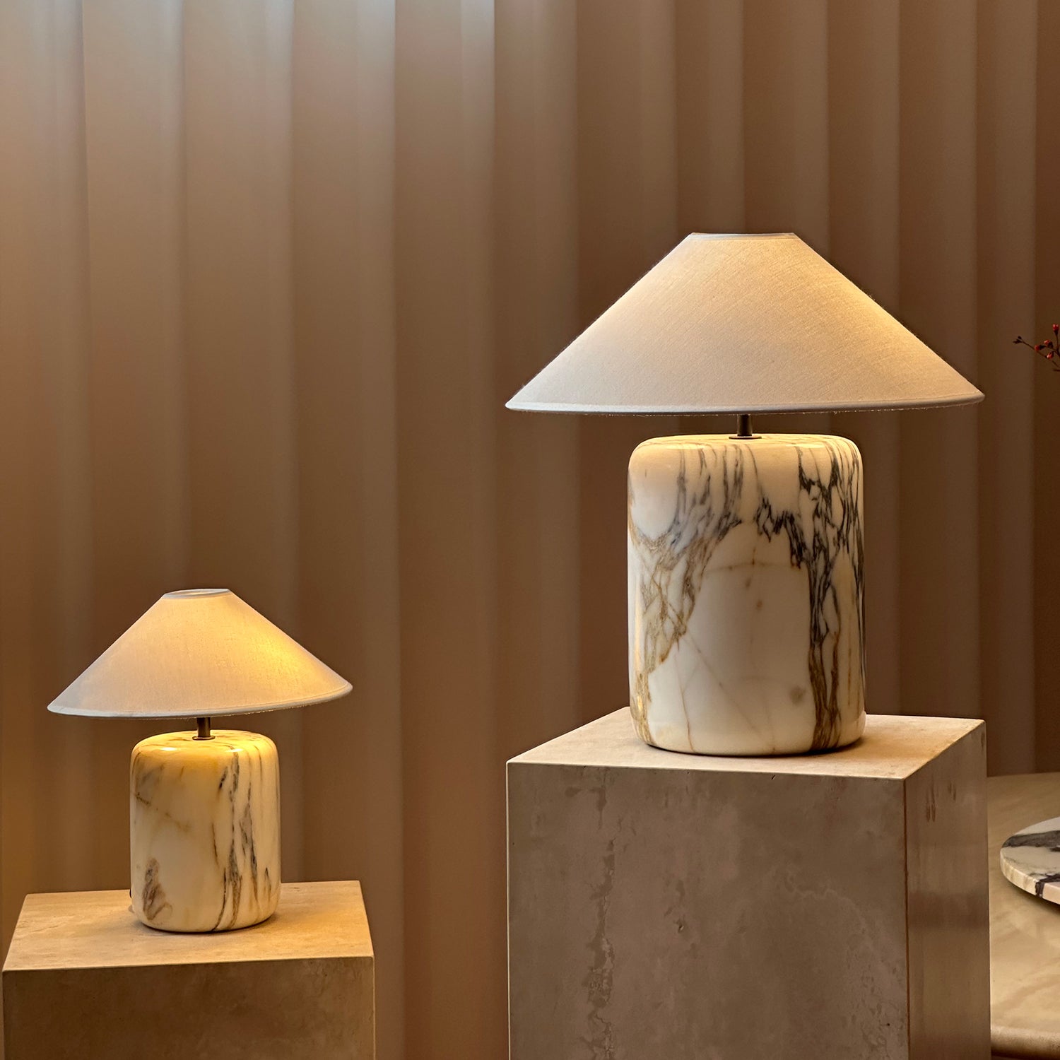 Block Marble Table Lamp