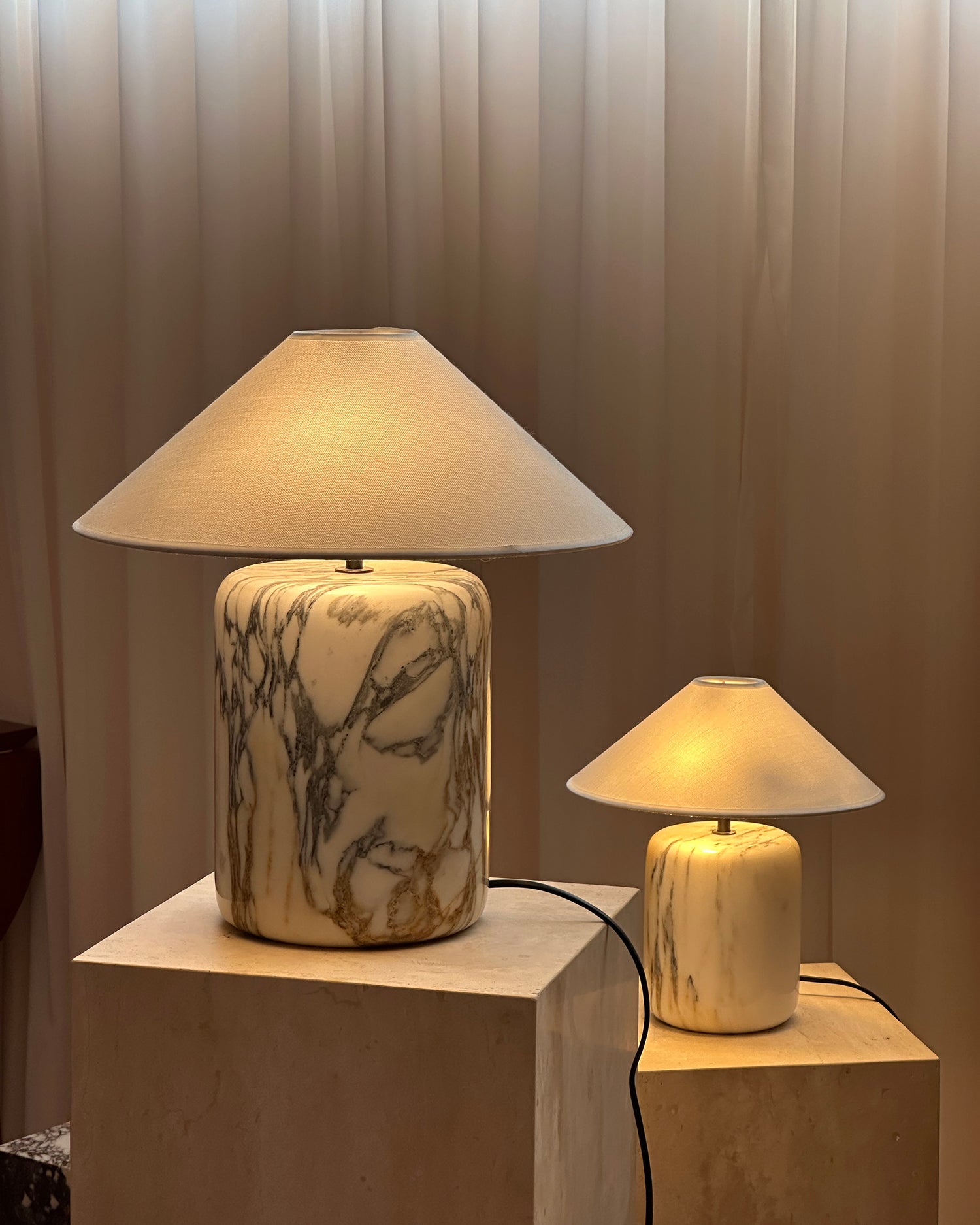 Block Marble Table Lamp