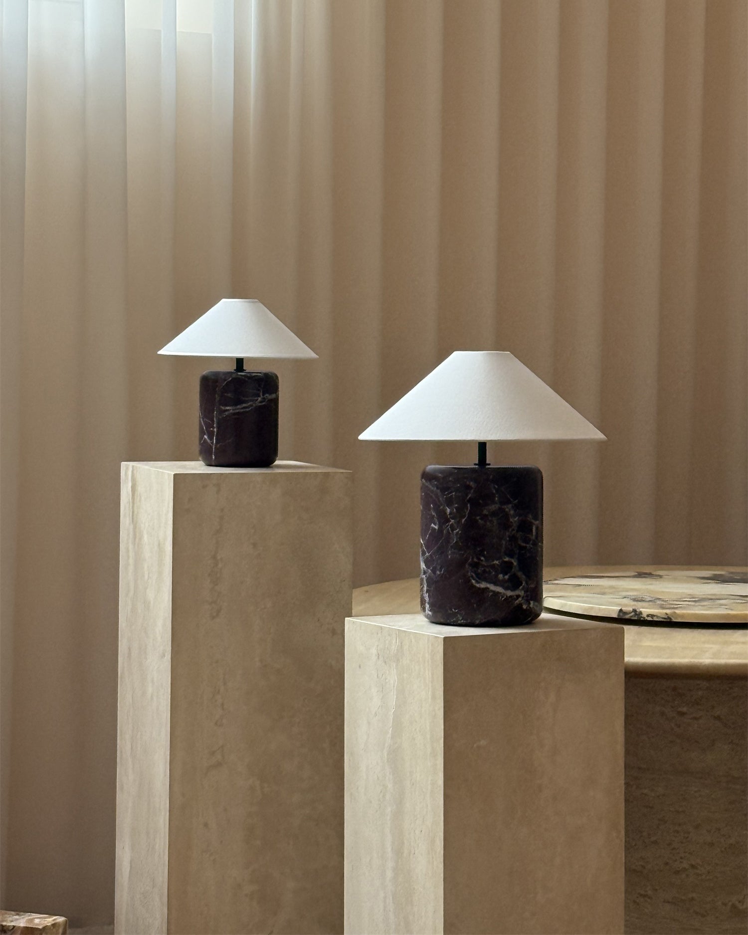 Block Marble Table Lamp