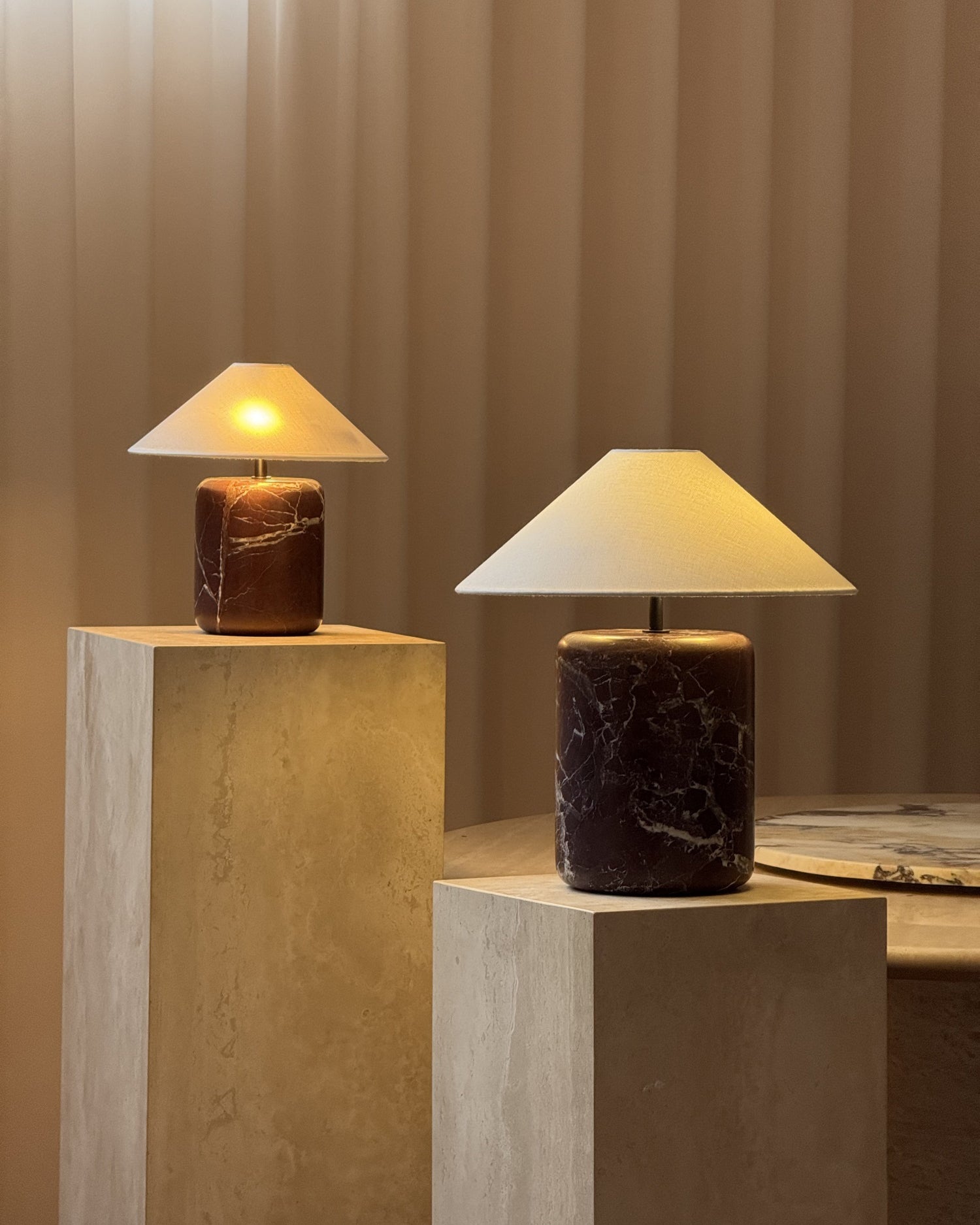 Block Marble Table Lamp