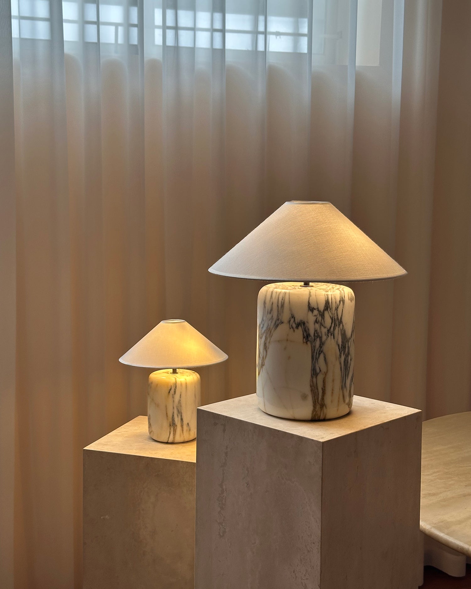 Block Marble Table Lamp