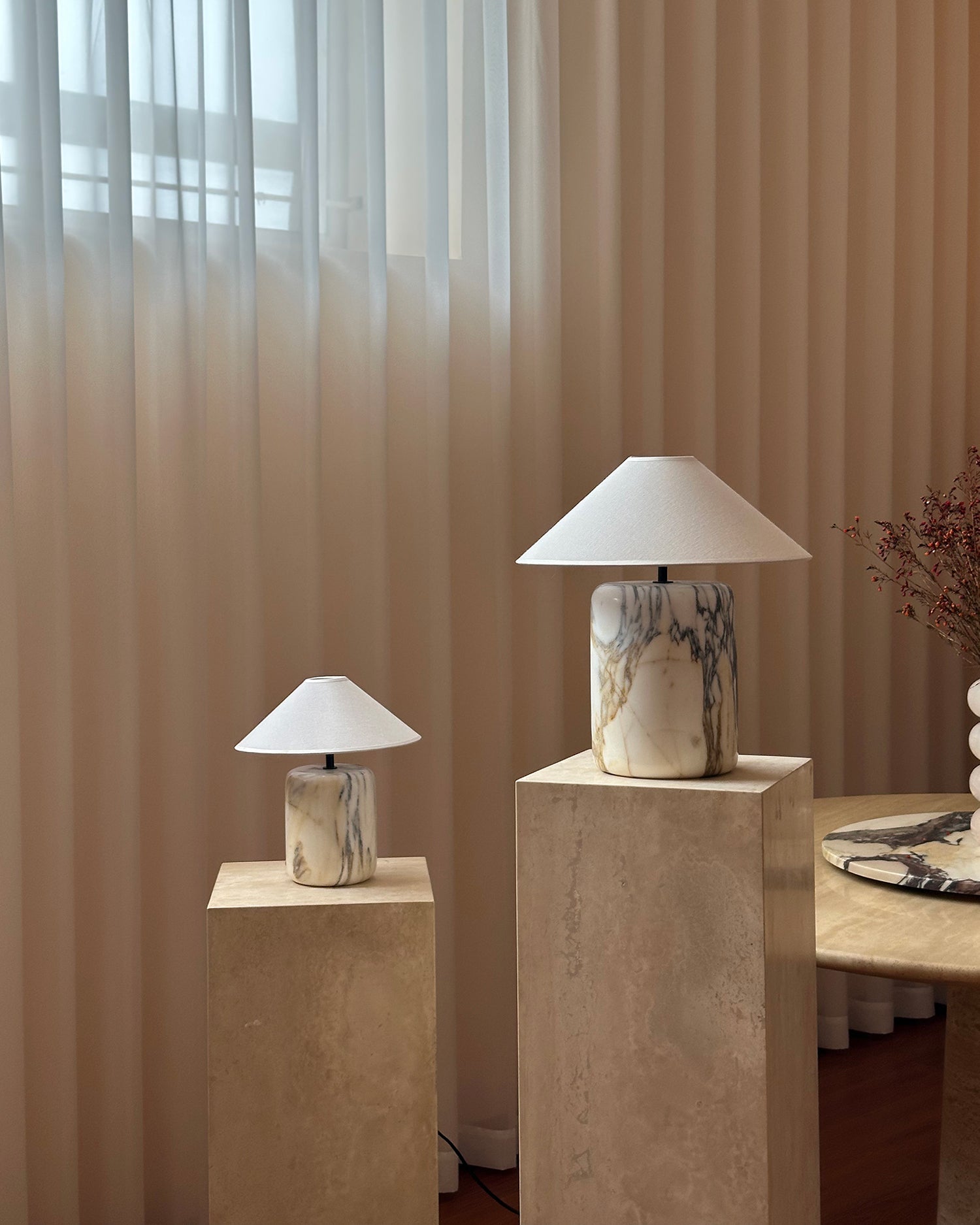 Block Marble Table Lamp