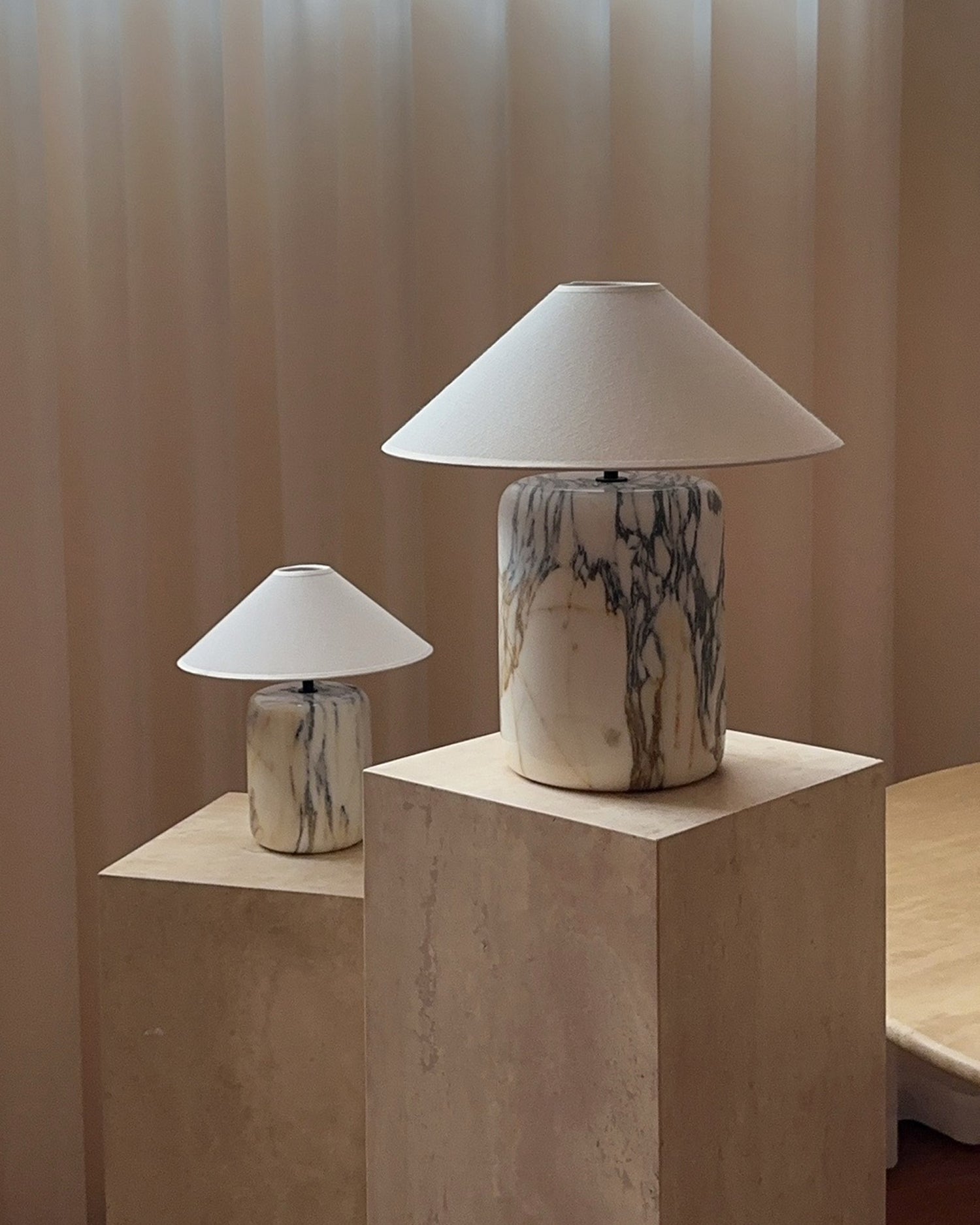 Block Marble Table Lamp