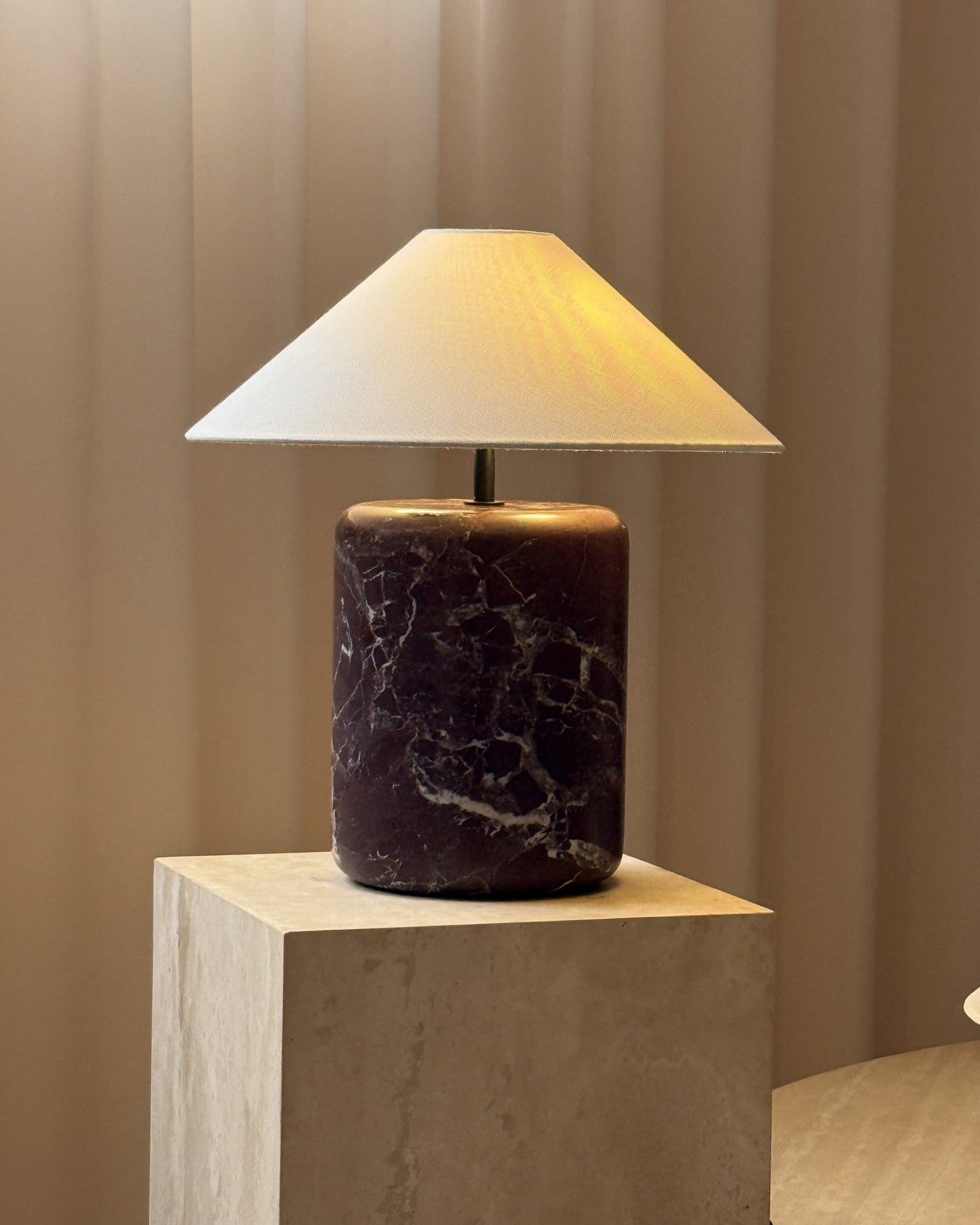 Block Marble Table Lamp
