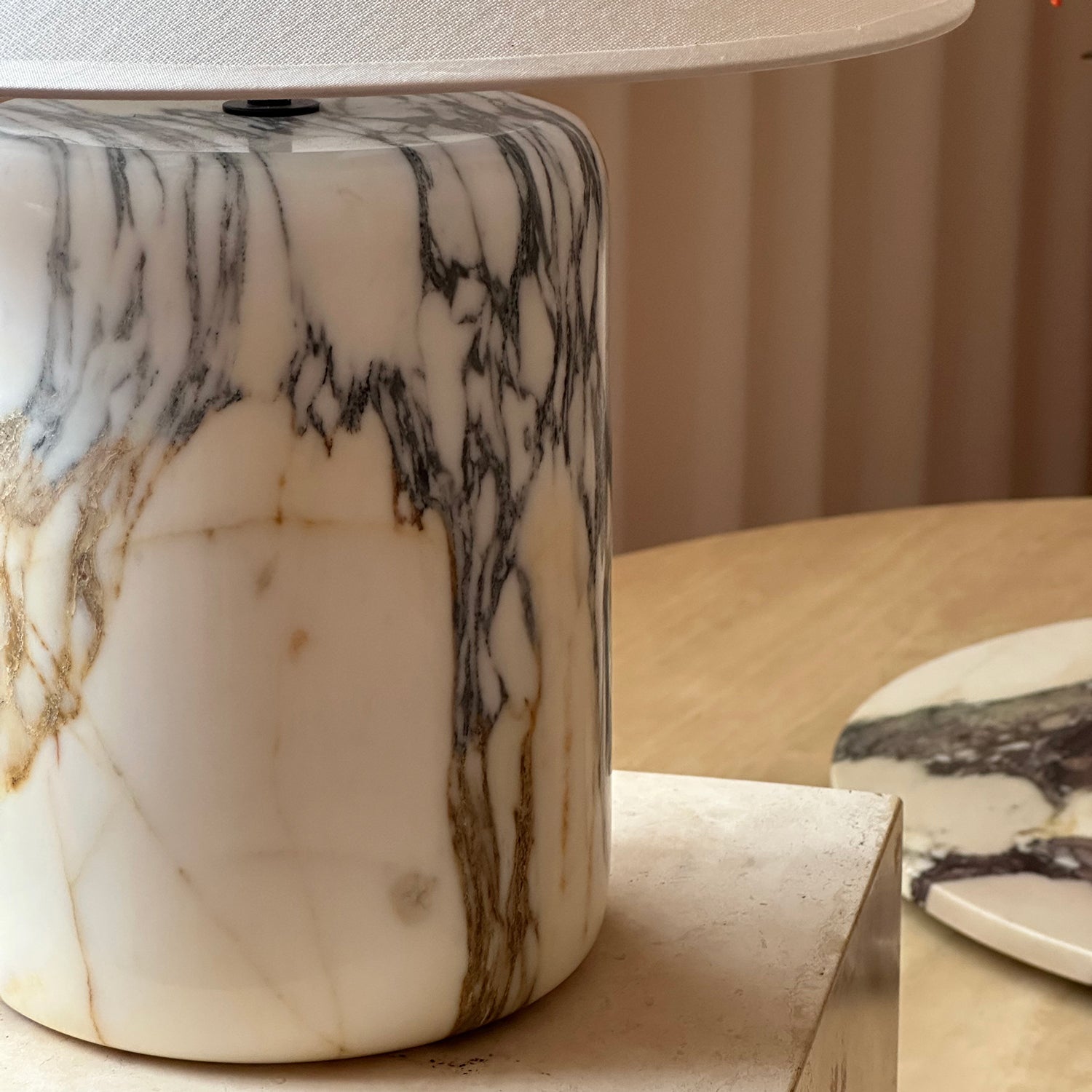 Block Marble Table Lamp