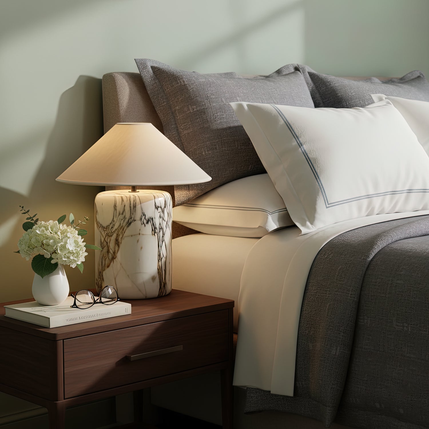 Block Marble Table Lamp