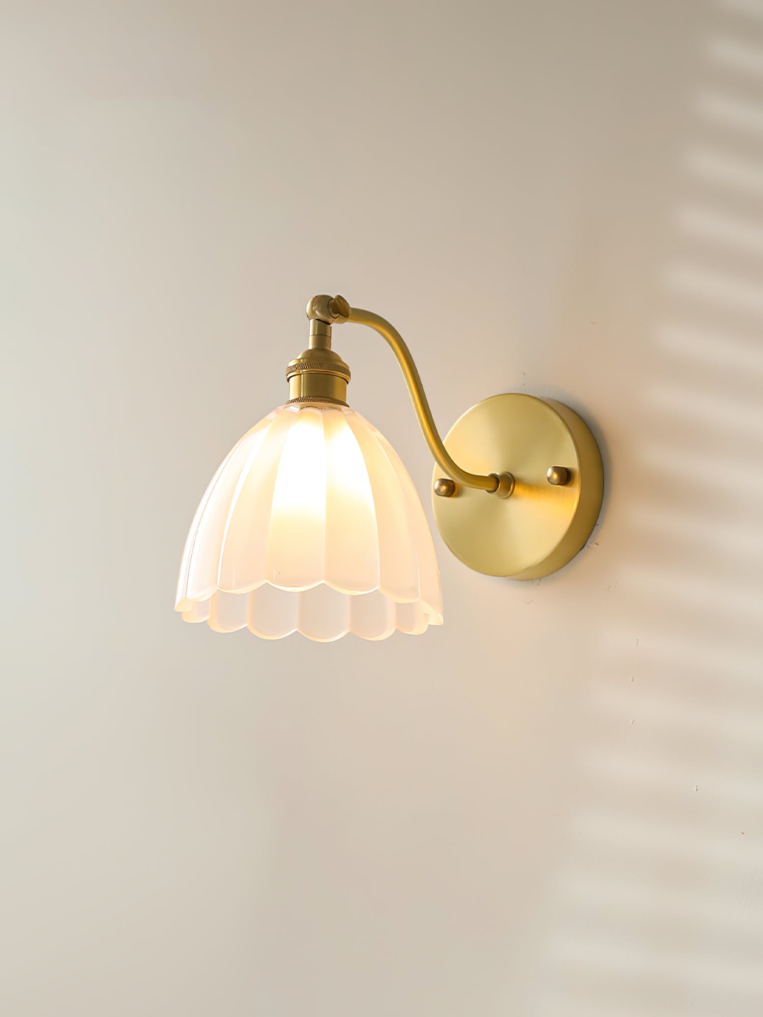 Brass Carved Wall Sconce