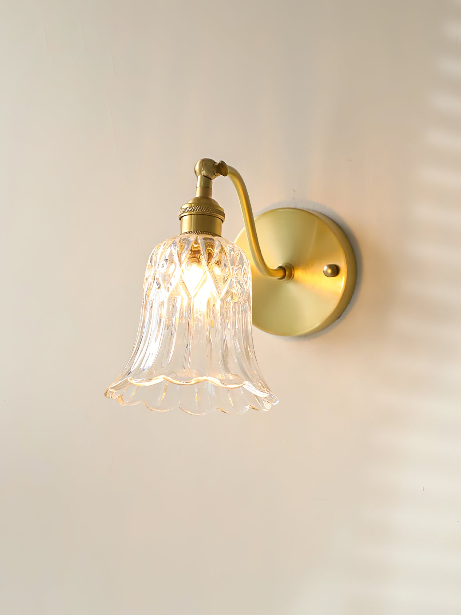 Brass Carved Wall Sconce