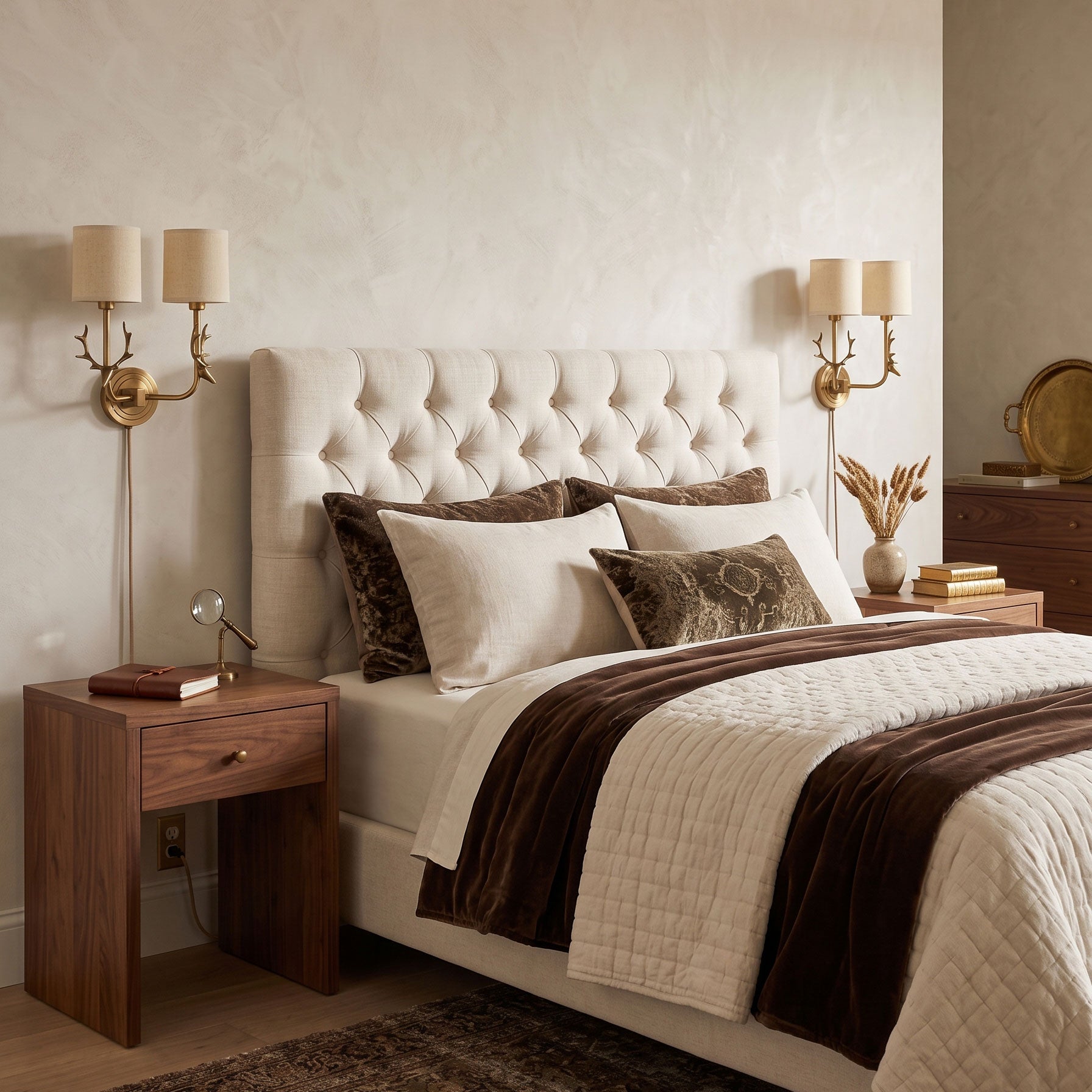Brass Deer Plug-In Wall Sconce