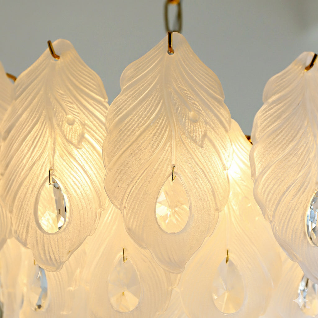 Carved Feather Chandelier