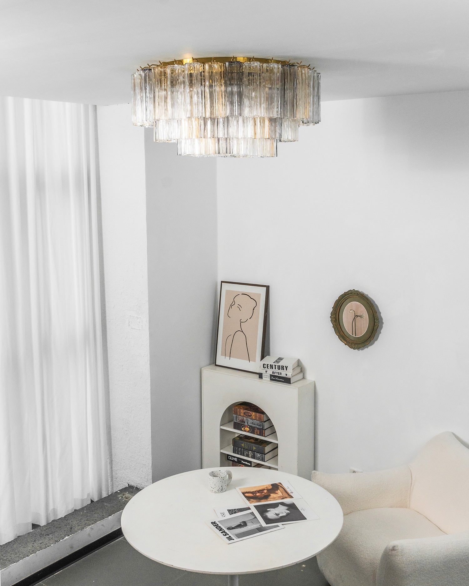 Celia Fluted Glass Ceiling Light