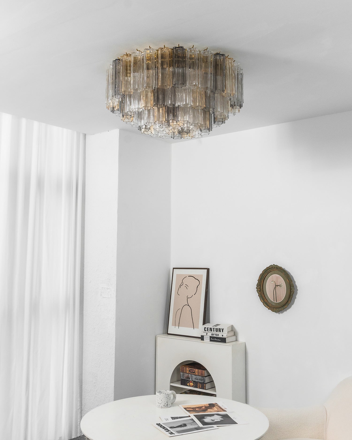 Celia Fluted Glass Ceiling Light