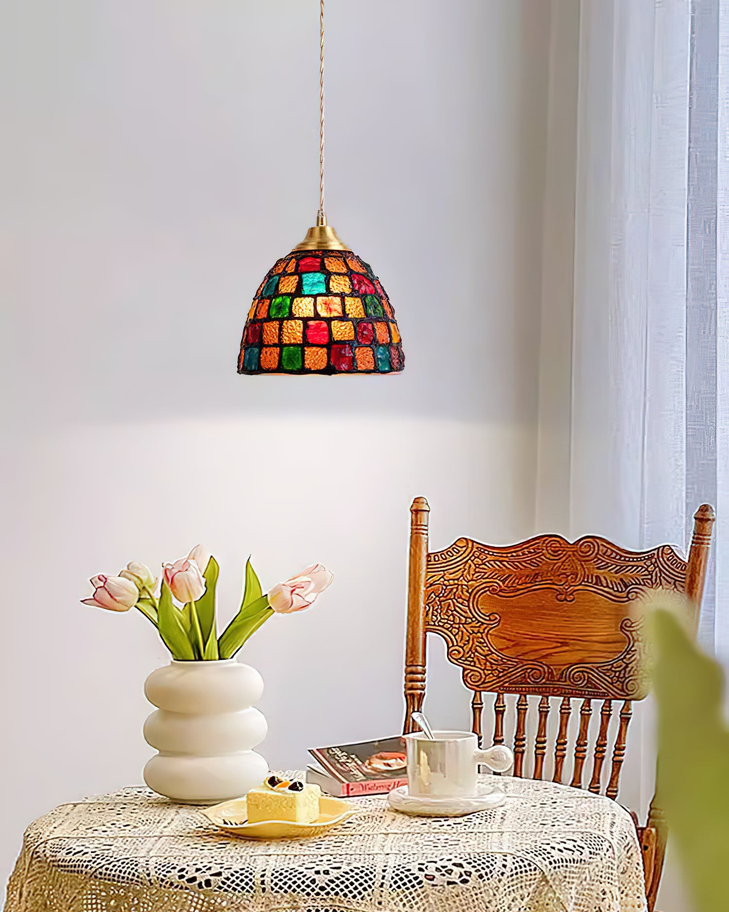 Crown Tiffany Pendant Lamp