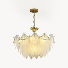 Lustres Crystal Feather