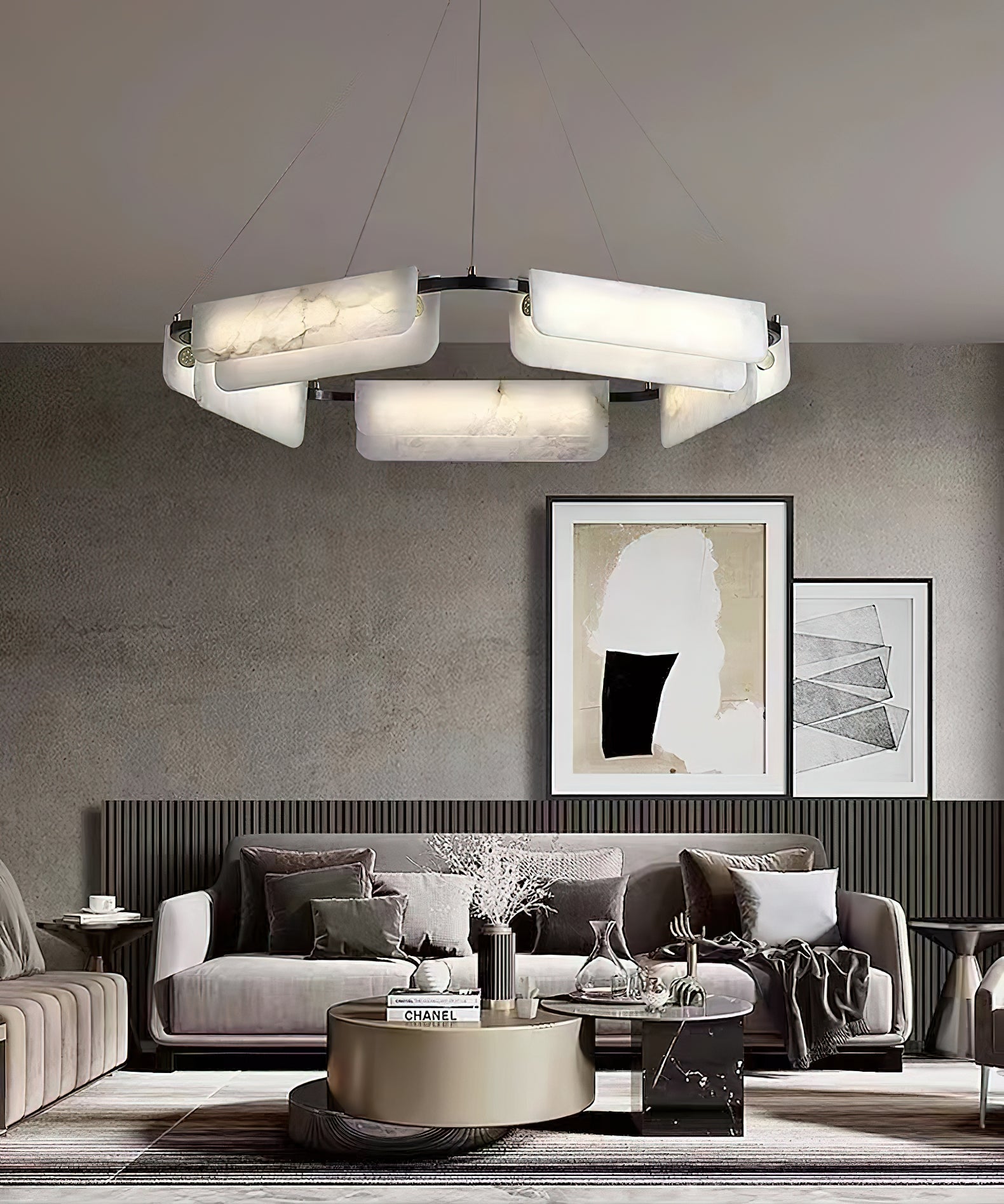 Delia Alabaster Chandelier