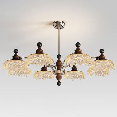 8 heads: Dia 90cm x H 54m / ∅ 35.4″ x H 21.3″