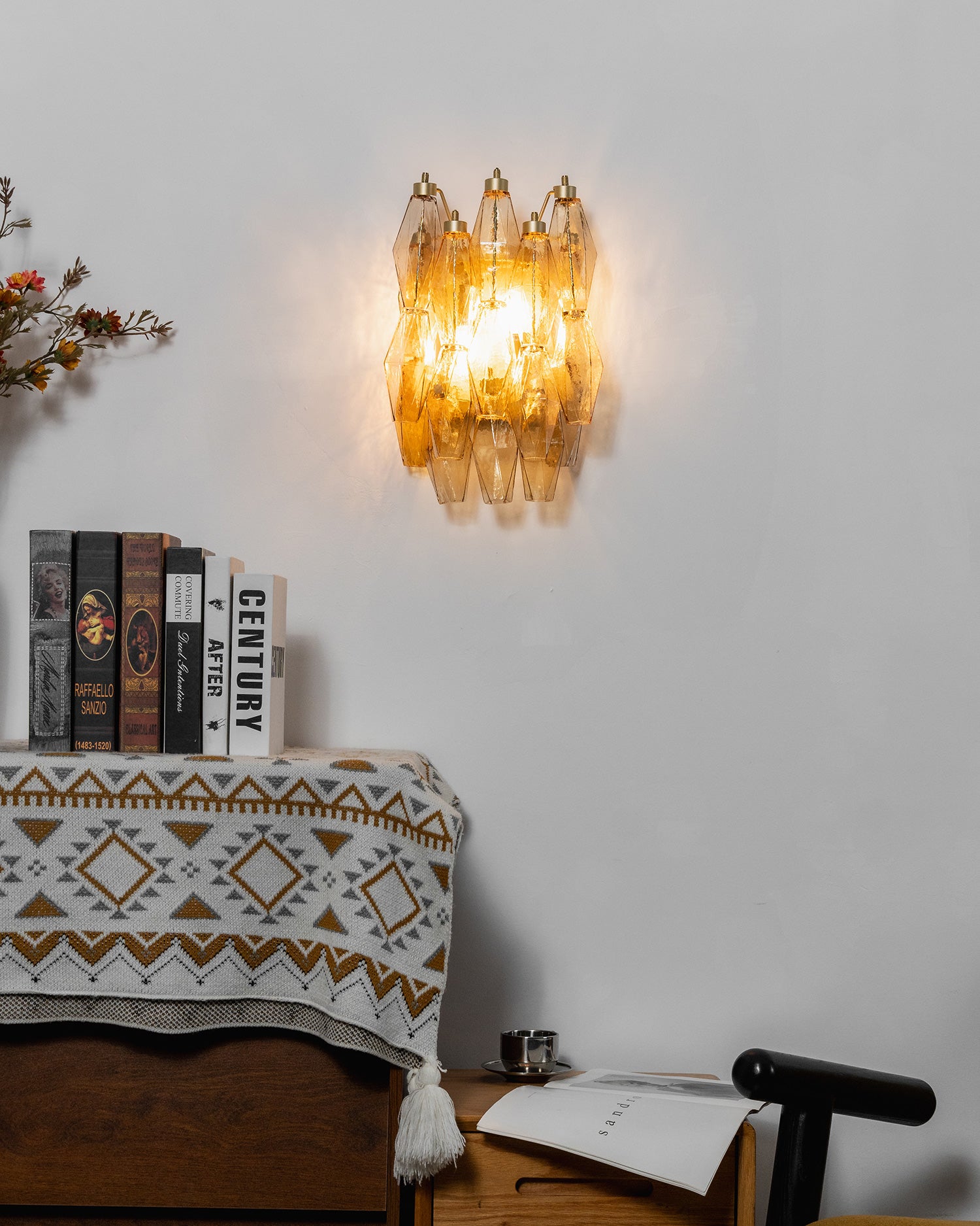 Facetia Tiered Glass Wall Sconce