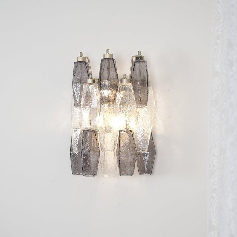 Facetia Tiered Glass Wall Sconce