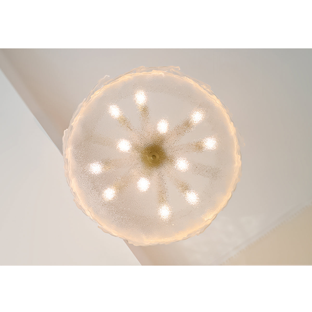 Ginkgo Leaves Glass Flush Mount