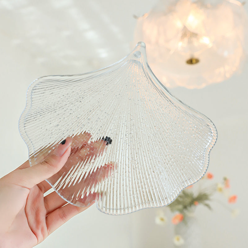 Ginkgo Leaves Glass Flush Mount