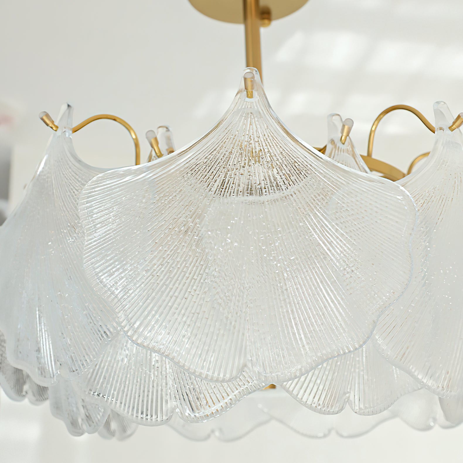 Ginkgo Leaves Glass Flush Mount