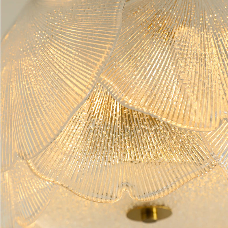 Ginkgo Leaves Glass Flush Mount