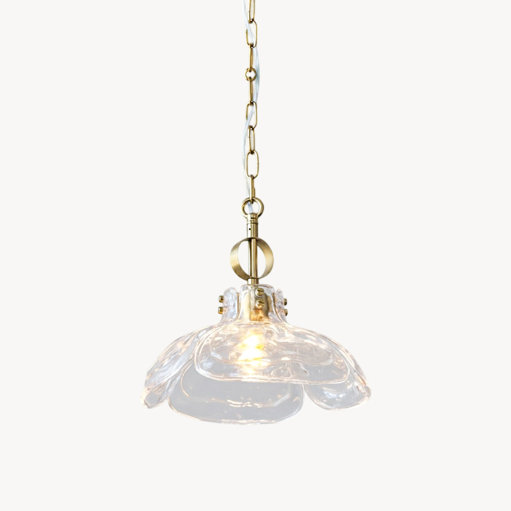 Hammered Petals Glass Pendant Lamp