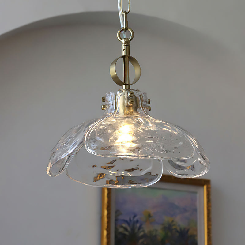 Hammered Petals Glass Pendant Lamp