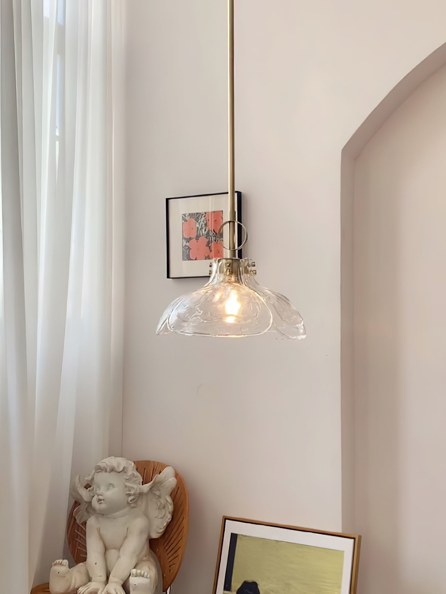 Hammered Petals Glass Pendant Lamp