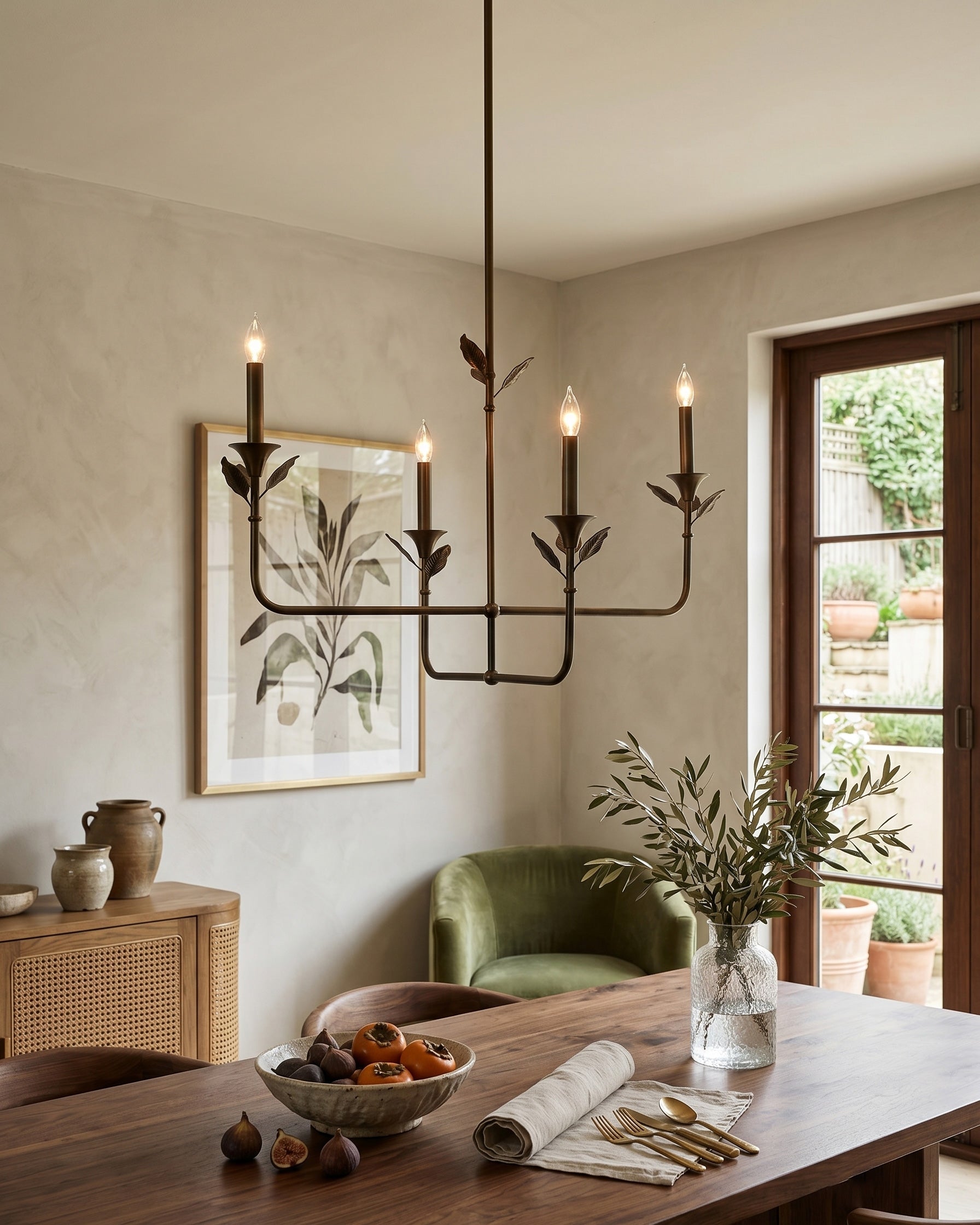 Hazel Leaf Fabric Chandelier