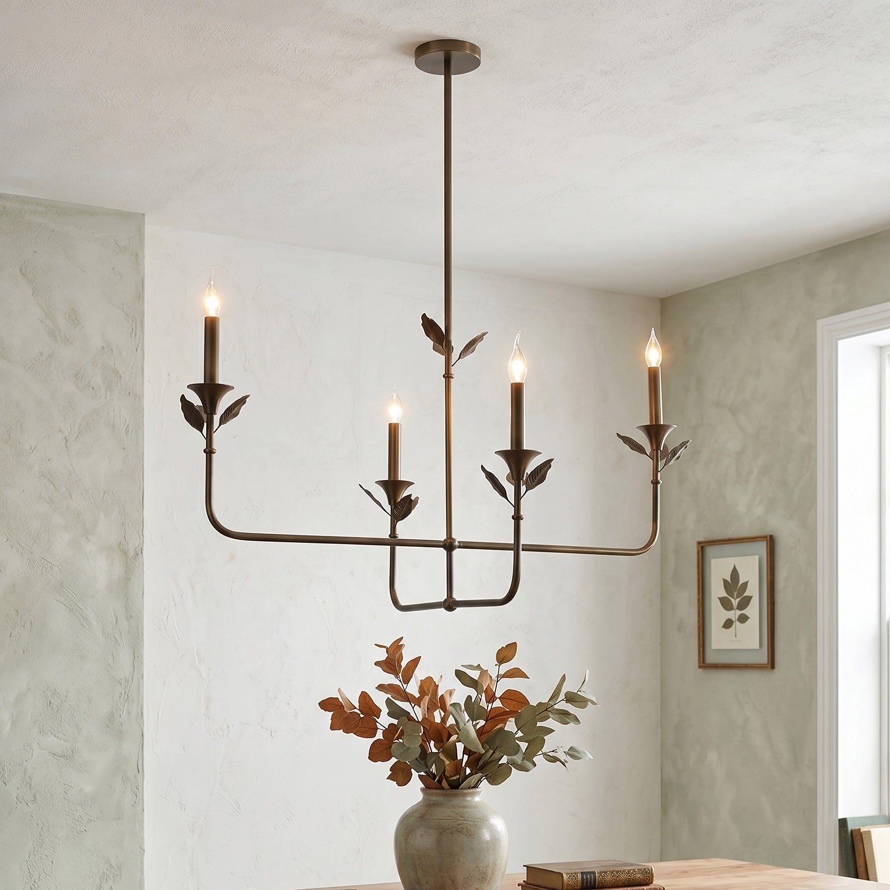 Hazel Leaf Fabric Chandelier