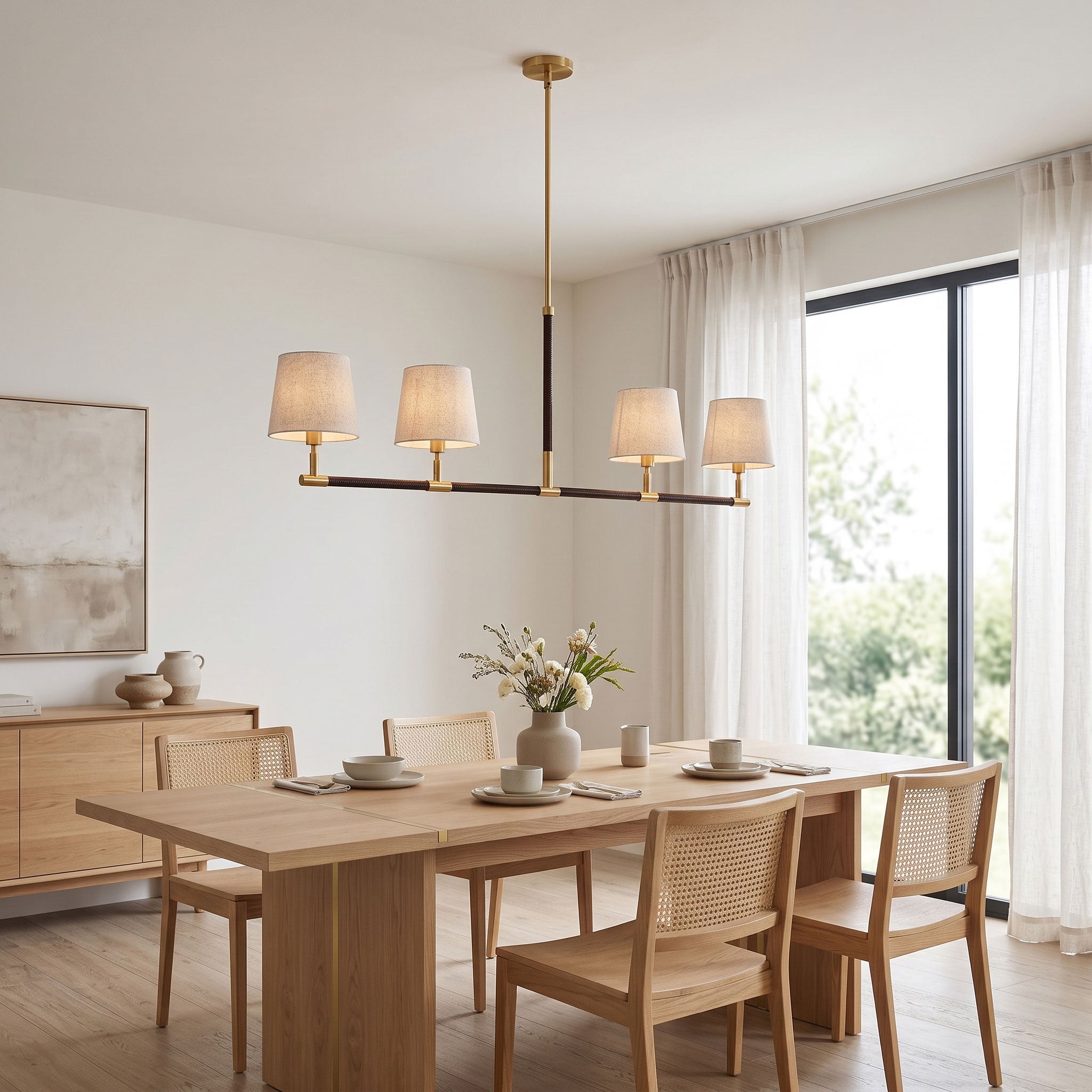 Huxley Linear Fabric Chandelier
