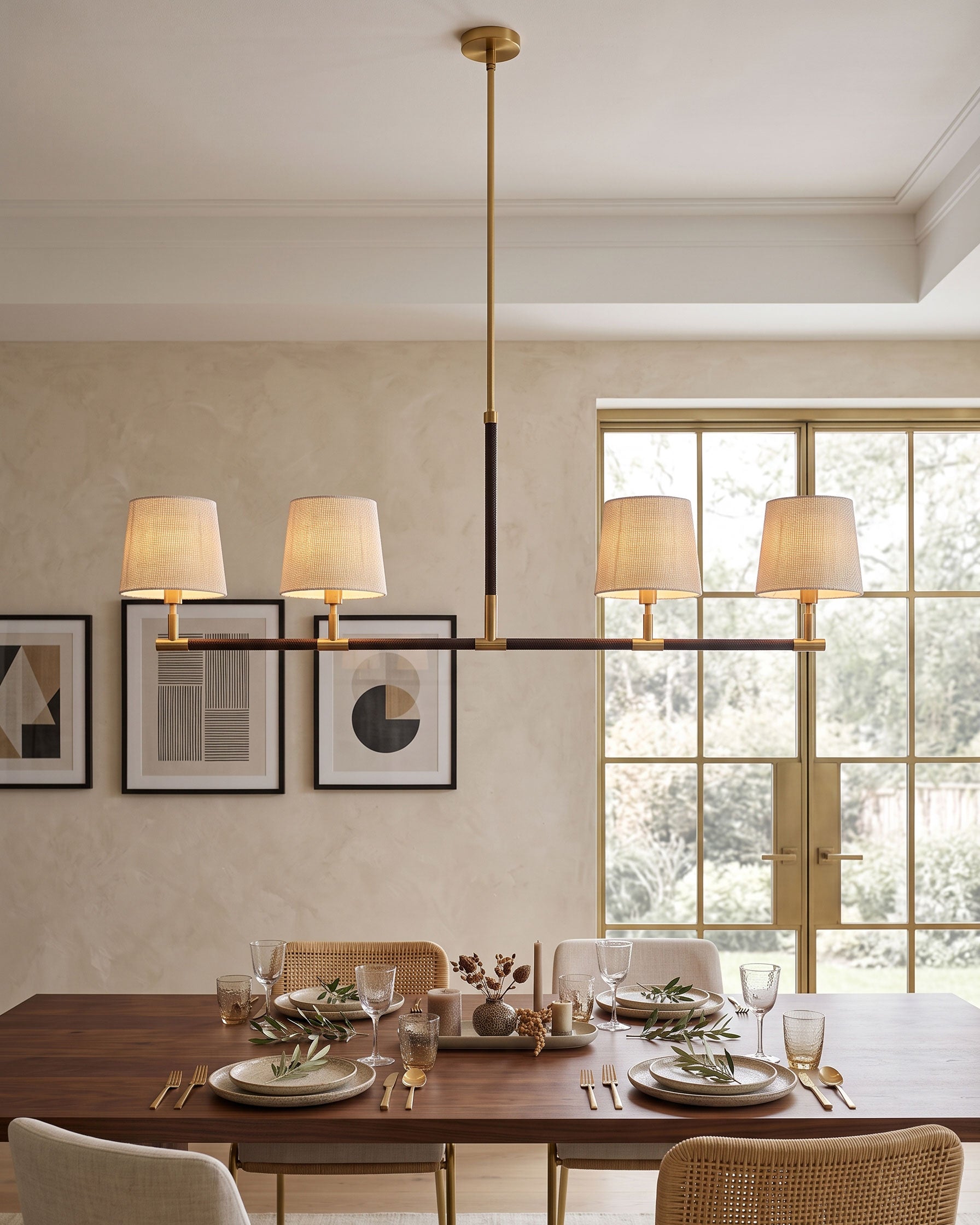 Huxley Linear Fabric Chandelier